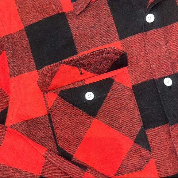 Anti Social Social Club Flannel Shirt Men's XL Red Black Plaid Check - Picture 4 of 7
